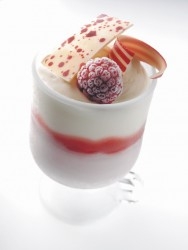 Himbeerparfait mit weißer Schokolade von Debic